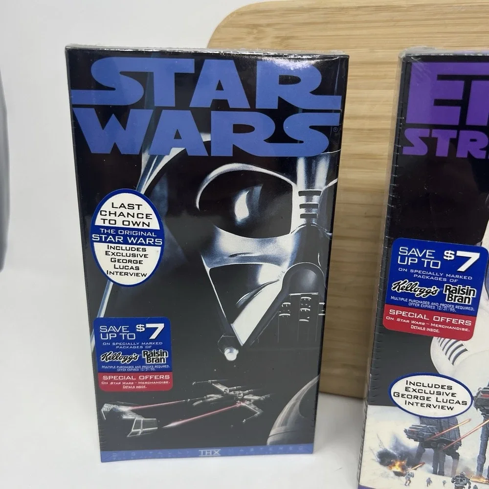Star Wars Trilogy 3-Tape Set 1995 VHS New Factory Sealed Watermark - Picture 4 of 8
